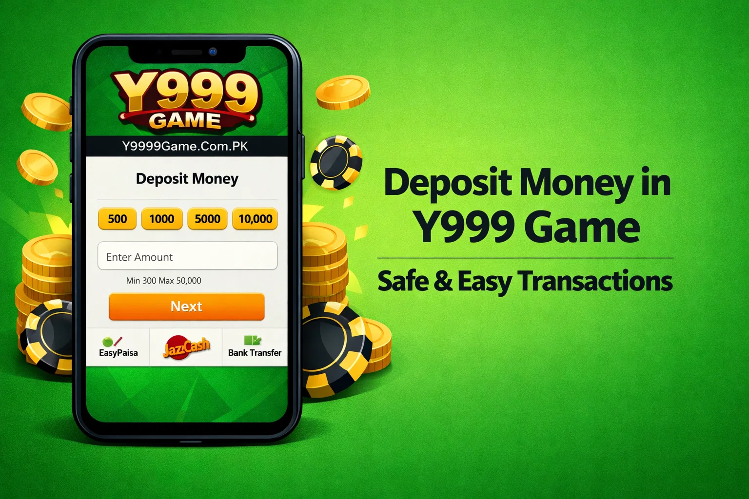 Deposit Money in Y999 Game